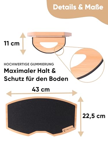 UNITURE® Ergonomische Holz Fußstütze Schreibtisch [Für bessere Sitzhaltung] Fußbank, Fußablage Schreibtisch, Fussbank, Foot Rest, Fussstütze Unterm Schreibtisch, Fußhocker Schreibtisch, Footrest