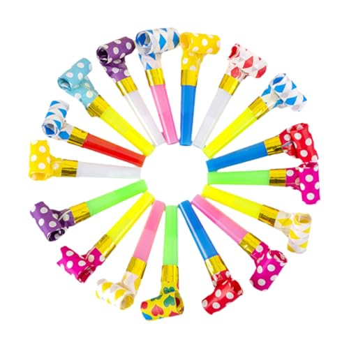 20 Pcs Party Blowers for Kids Adults,Birthday Party Blower,Whistles Blower Kids,Colourful & Fun Whistles for Kid,PartyHorn Toys, for Birthdays,New Year,Graduation,PartyBag Fillers Gift