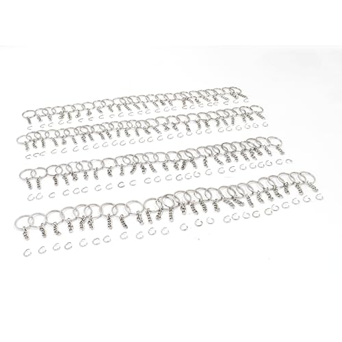 Image of IVEI DIY Keychain Rings with Open Jump Rings for Craft | Metal Split Keyring of 25mm | Set of 100 for Jewlery, Charms and Purse Making | Craft Essentials for Small Businesses (Keychain Rings Set 100)