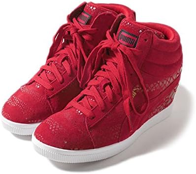 Amazon プーマ インヒール シューズ Puma ウェッジソール インソール ヒール 厚底 スエード スニーカー 靴 アニマル柄 レディース 正規取扱品 24 0 Red 02 スニーカー