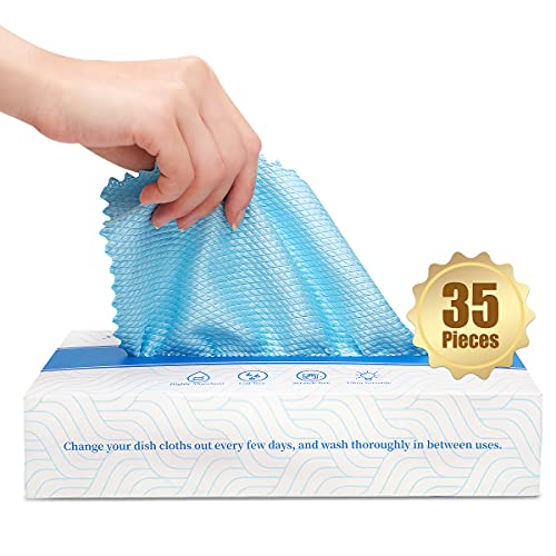 Siligli Nanoscale Streak Free Miracle Cleaning Cloths, Pack Of 35, Reusable Window Mirror Cleaning Cloth, Easy Clean Cloth, Nanoscale Cleaning Cloth, 9.8"×9.8" #TOP6