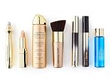 Jerome Alexander Essential Makeup Collection, 7 Piece Makeup Set, Concealer, Airbrush Foundation, Kabuki Brush, LashTech Mascara & Eye Makeup Remover (Medium)