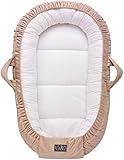 Calidad OEKO-TEX: utilizamos solo tejidos y rellenos certificados OEKO-TEX para garantizar un ambiente libre de tóxicos y antialérgico para tu pequeño. La cápsula para acurrucarse para bebé está 100% hecha a mano y fácil de cuidar. Debe caber en una lavadora estándar.