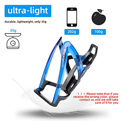 Image of ROCKBROS Bike Water Bottle Holder Ultra-Light Durable Bicycle Bottle Cages with Screws Tool, Universal Bike Cup Holder for Road MTB Mountain Bikes Cycling Accessories(2 Pack, Multi-Color)