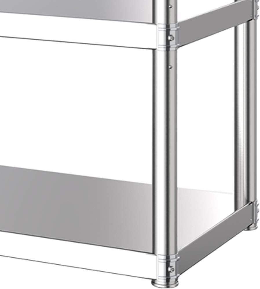 Stainless steel ceiling wine rack, hanging storage rack, minimalist kitchen shelf, outdoor plant stand, 2-tier kitchen shelves, easy to install, can bear 70-90kg (size: 80 * 35 * 80cm)