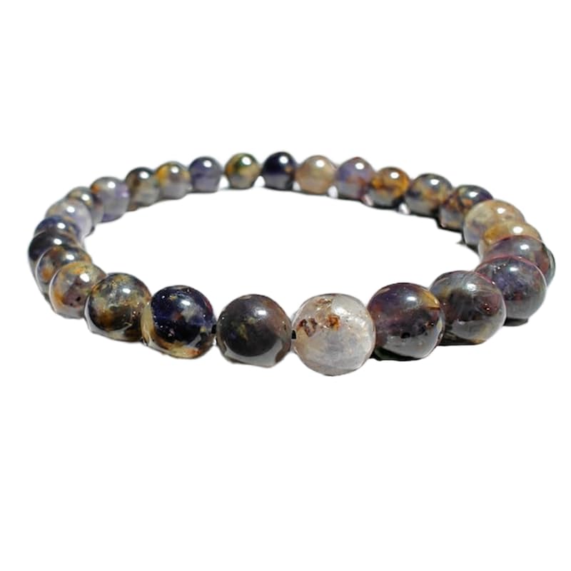 Bracelet en iolite naturelle 8mm LKBEADS | Le cadeau idéal fait main en pierre de guérison