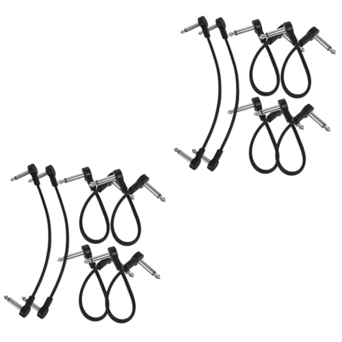 Câble jack effector blindé pour guitare pack de 12 cordons courts anti-parasite