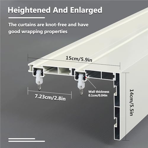 Tringle à rideaux double renforcée 240 cm anti-affaissement facile à poser