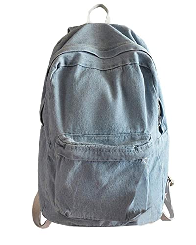 Kedera Denim Backpack Casual Style Lightweight Jeans Backpacks Classic Retro Travel Daypack