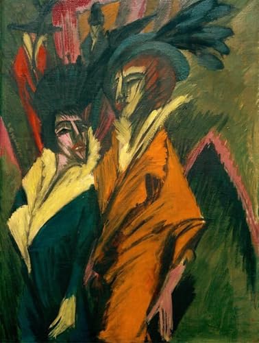 Impression d'art Kirchner Fille sous un parapluie japonais Toile Haute Définition