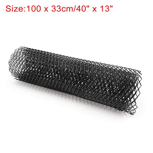 Uxcell 40X13 Inch Car Grille Mesh Aluminum Alloy Sheet Grid Universal Bumper Rhombic Hole 10X20Mm Black #TOP1