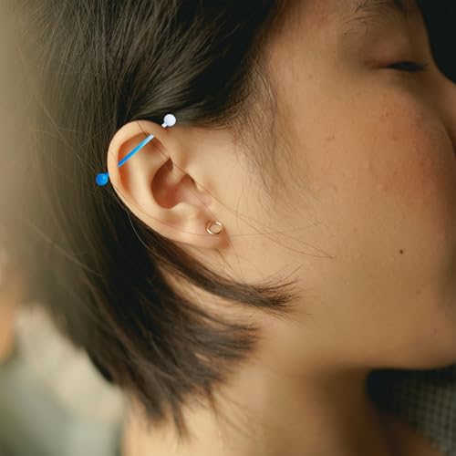 EVELICAL 24 peças de piercing industrial 14G joia de aço cirúrgico colorido industrial brincos de ba