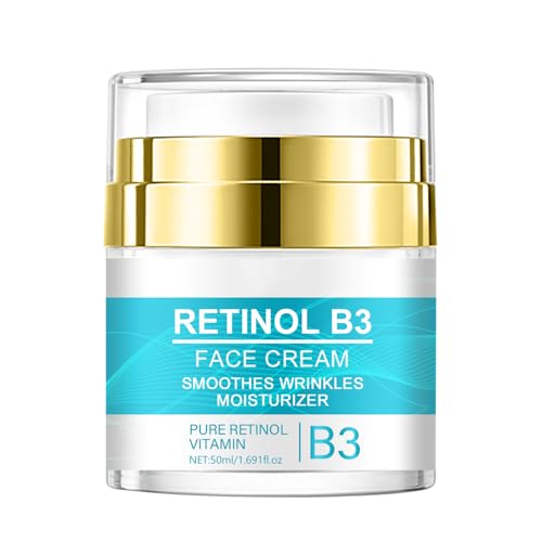 Retinol B3 Face Moisturizer for Women Facial Moisturizer Cream with Copper-Peptide for Skin Repair Smoothes Wrinkles Tightening and Firming Hydration,1.69 Fl Oz