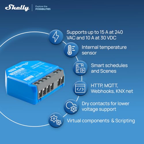Image of Shelly 1 Gen4 UL, Smart Relay Switch, Wi-Fi, Zigbee, Matter, Dry Contact
