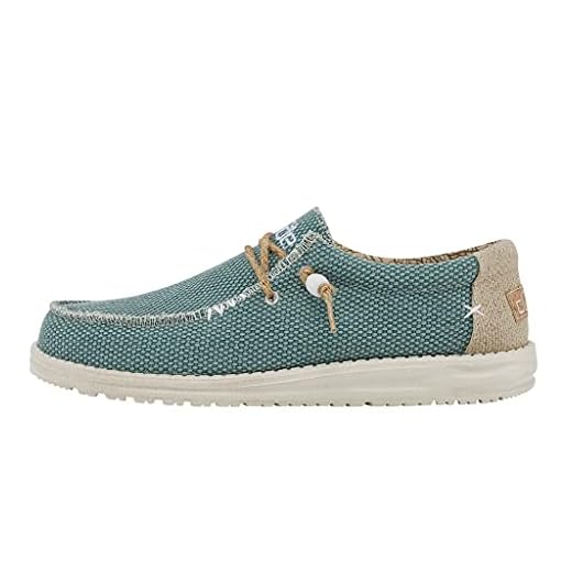 HEYDUDE Tênis feminino Wendy Sport Knit Slip-On - estilo mocassim, azul-piscina, 10 US