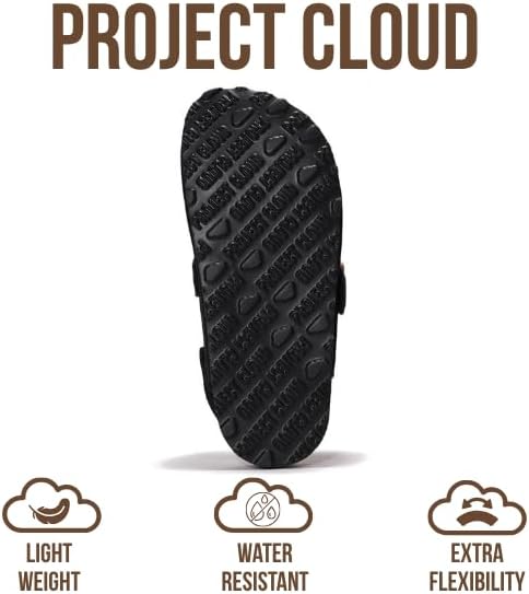 Project Cloud 100% Genuine Leather Kids Clogs with Natural Cork Footbed & Memory Foam Insole Arch Support - Non-Slip Clogs for Kids - Slippers Sandals for Boys & Girls Footwear - Image 5