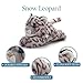 The Petting Zoo Snow Leopard Stuffed Animal Plushie, Gifts for Kids, Scoopz Wildlife Animals, Leopard Plush Toy, 8 inches