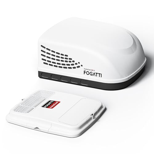 FOGATTI 16,000 BTU RV Air Conditioner - Quietest Roof Top Air Conditioner for Campers, Easy Install with 115V Power, Energy-Efficient RV AC for Recreational Vehicles