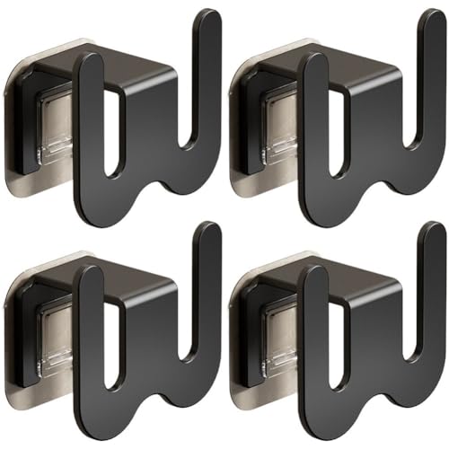 hzzsbu Wall Mounted Shoe Rack Slipper Holder, 4 Pcs Self Adhesive Shoe Rack Space Saving Shoes Storage Hanging Organizer for Narrow Space