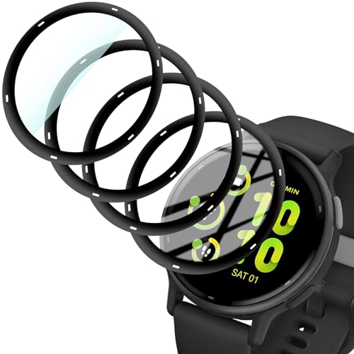 Opiniones de garmin vívoactive Top 10. 50 USDILU 4 Pack Mica para Garmin Vivoactive 5 Smartwatch, Soft Film Screen Protector Pantalla Pet reloj Inteligente Accessories