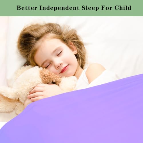 Image of Ntomtuex Sensory Bed Sheet for Compression Reduced Pressure Weighted Blanket to Keep Nice Sleeping Comfortable with Light Breathable Polyester Material, Lila,54 inchx60 inch