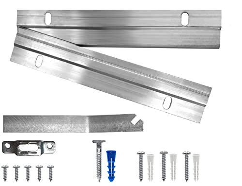 Image of Framer Supply 6 inch Cleat Bar Set with T-Lock Screw Security System Hardware for Heavy Wood Frames and Mirrors - 1 Set
