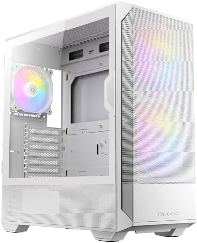 Antec NX416L, Mesh Ön Panel, 2x160mm ve 1x120mm ARGB Fan Dahil, Type-C, Temperli Cam Menteşe Yan Panel, 360mm Radyatör Desteği, Mid-Tower ATX Oyun Kasası, Beyaz - Görsel 2
