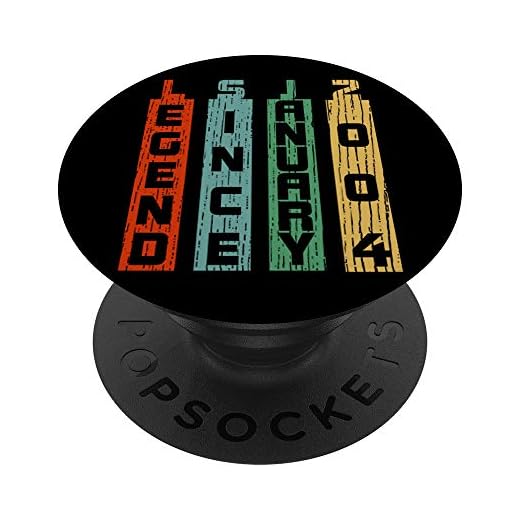 Vintage Legend 16 cumpleaños regalo enero 2004 16 años PopSockets PopGrip Intercambiable