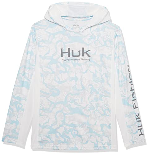 T-shirt de pêche à capuche HUK Icon X Pattern maillot garçon anti-UV