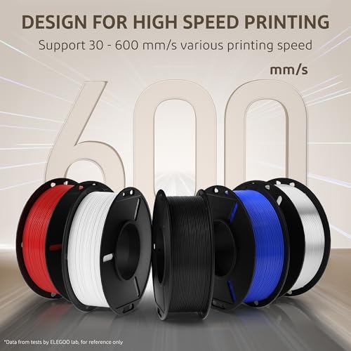 Image of ELEGOO 250g Rapid PETG Filament Bundle 1.75mm, 8 Colors High Speed 600mm /s 3D Printer Filaments Dimensional Accuracy + /- 0.02mm, 8 Pack 250g Spool Brown /Beige /Black /White /Red /Blue /Green /Yellow