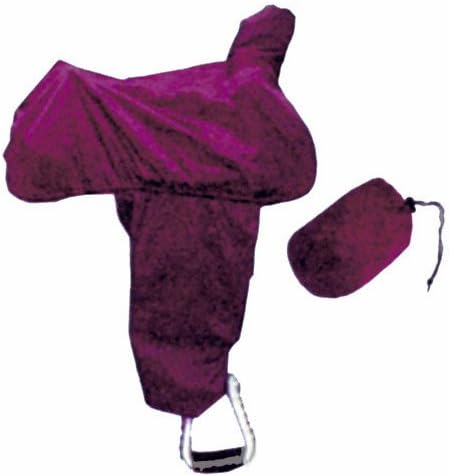 Intrepid International Western Saddle Cover with Fenders and Tote, Burgundy