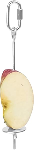 Portafrutta per uccelli, portafrutta in acciaio inossidabile, dispenser per alimenti per uccelli, per pappagalli, calopsitte, conure, canarini e inseparabili - 1