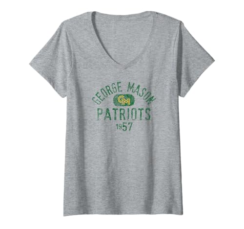 Women's George Mason Patriots 1957 Vintage Officially Licensed V-Neck T-Shirt
