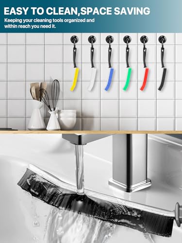 6Pcs Hard Bristle Crevice Cleaning Brush, Multifunctional Premium Crevice Cleaning Tool, Designed for Cleaning Narrow Spaces, Suitable for Toilet, Faucets,Kitchen,Grout, KOSPRIE - Image 7