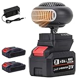 Battery Powered Heater,Battery Powered Heater For Car,2026 New 2-In-1 Portable Car Heater With 360° Rotation,For Car Office Indoor Use (3900mAH Battery)