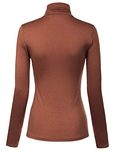 Image of MixMatchy Women's Slim Lightweight Long Sleeve Pullover Turtleneck Mock Shirts Base Layer Undershirts Active Tops