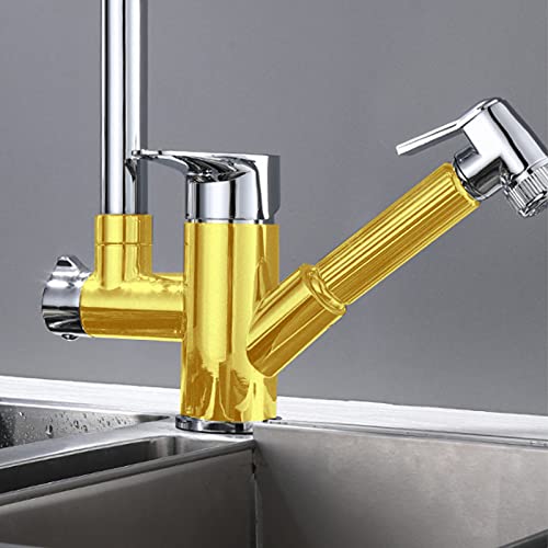 Robinet de cuisine avec douchette extractible et mitigeur laiton chromé Electro - 8