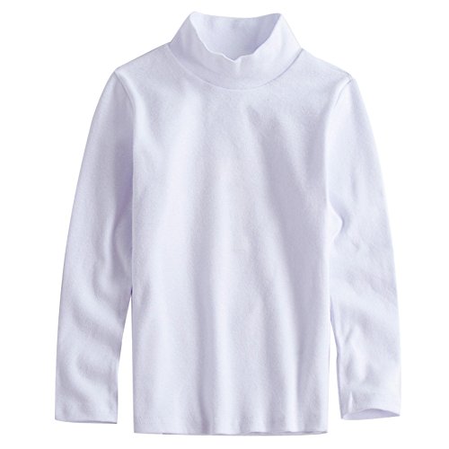 KISBINI Turtleneck Tshirt Cotton Long Sleeve Shirt Unisex Boys Girls Tees Tops