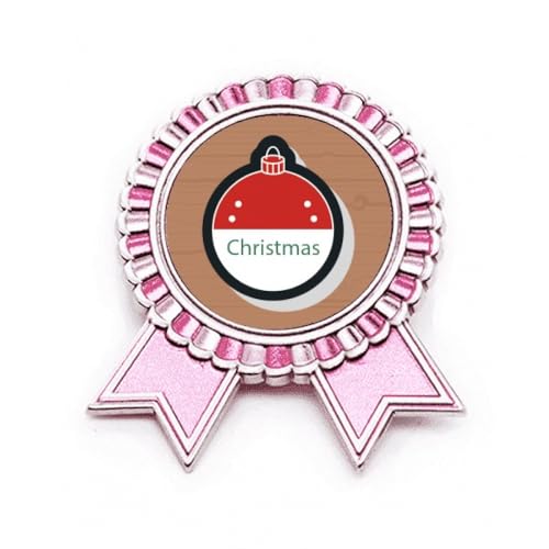 Badge de Noël en métal rose M : ne perdez plus vos broches festives