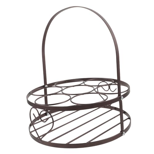 Holibanna Soporte de Botellas de Cerveza Inoxidable Cesta Metálica para Botellas Organizador Portátil Antideslizante para Bar y Ktv Diseño para Almacenamiento Seguro y Compacto