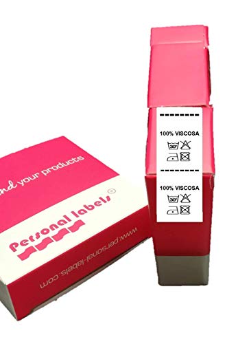 100 Etiquetas lavado para coser 100% VISCOSA (español  italiano)