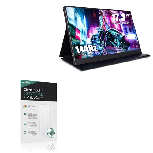 BoxWave Screen Protector Compatible With ZSCMALLS Portable Monitor Gaming Monitor (17.3 in) - ClearTouch Crystal Anti-UV EyeCare (2-Pack), Filters out Harmful Blue Light Reduce Fatigue