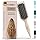 FABIHA® 𝐏𝐑𝐄𝐌𝐈𝐔𝐌 Lockenbürste - Curly Hair Brush - Bio Haarbürste ohne ziepen - Wildschweinborsten Bürste - Die Originale 3-in-1-Stylingbürste für trendige Lockenfrisuren (Beige)