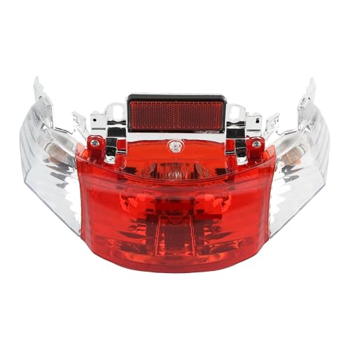Luz trasera de motocicleta GY6 con intermitentes integrados y freno de alta visibilidad
