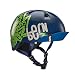 BERN - Kid's Nino Helmet, Satin Navy Blue Zig-Zag w/Flip Visor, S/M