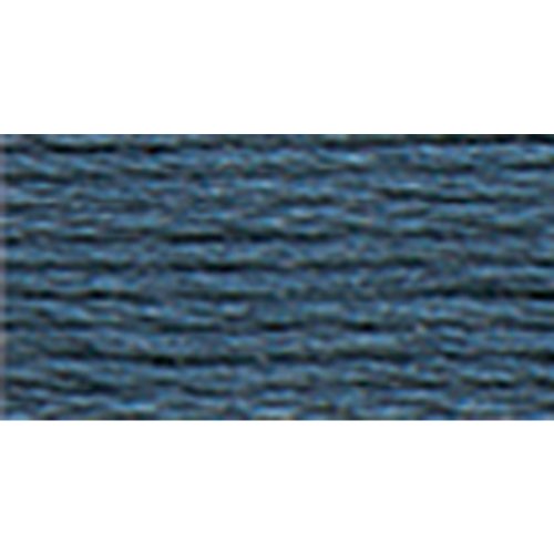Hilo de algodón perlado DMC color azul antiguo oscuro miniatura 1