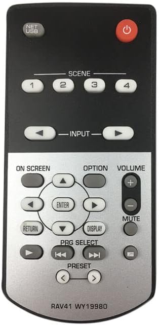 Replacement Remote Control Replace for TV/Audio/Projector for Yamaha RAV41 WY19980 RX-A2010 RX-A2010BL RX-A3010 AV Receiver