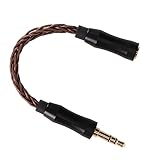 WINH Cable Adaptador de Auriculares de Alambre de Cobre y Cristal único de Sonido de 2,5 Mm a 3,5 Mm para una Calidad de Sonido sin Pérdidas de, Pulgadas (Latón antiguo)