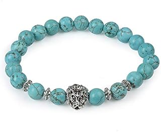 sensitives Leopard Tiger Eye Lion Head Bracelet Owl Buddha Bead Bracelets Bangles Skull
