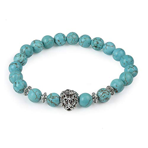sensitives Leopard Tiger Eye Lion Head Bracelet Owl Buddha Bead Bracelets Bangles Skull